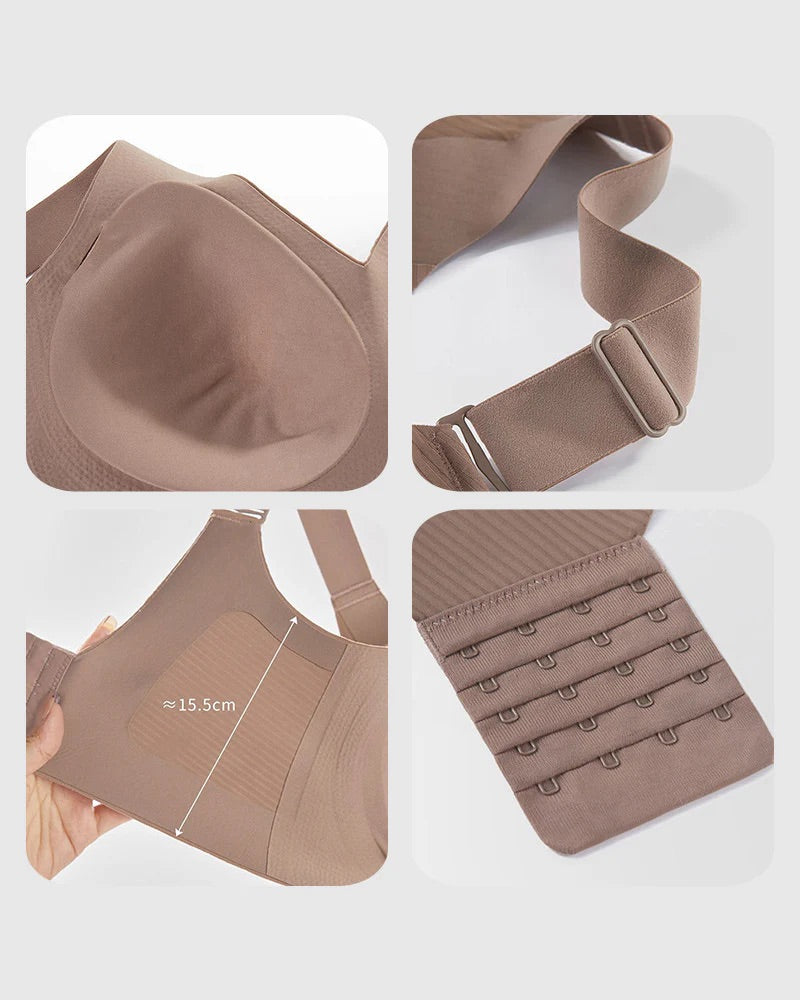 Solid Color Four Rows Adjustable Wireless Women's Bra