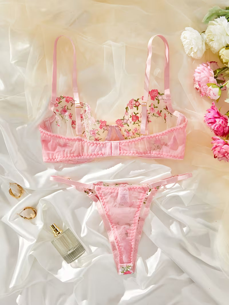 Floral mesh pushup set.