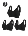 Solid Color Four Rows Adjustable Wireless Women's Bra
